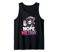 Nope Not Today Sarcastic Grim Reaper Pastel Goth Tank Top