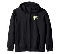 Nope Not Today Sarcoma Bone Cancer Yellow Ribbon Zip Hoodie