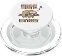 Nope Not Today Sleeping Sloth Tree Lazy Mood Funny Quote PopSockets PopGrip for MagSafe