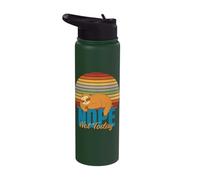 Nope Not Today Sloth Sloths Sleepy Sloth Relaxation Animal Stainless Steel Insulated Water Bottle