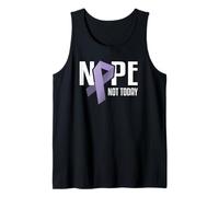Nope Not Today Stomach Cancer Periwinkle Support Ribbon Tank Top