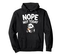 Nope Not Today Tired Panda With Coffee Pullover Hoodie
