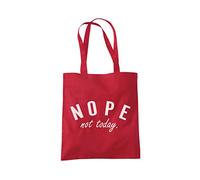 Nope Not Today Tote Bag - red One Size