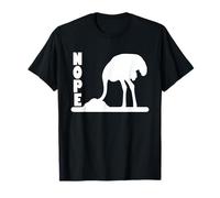 Nope Ostrich Head in Sand Funny Sarcastic Introvert Meme T-Shirt