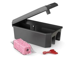 NOPE! Pre-Baited Rat Bait Kit (1 Box, 5 Blocks 20g) | Ready-to-Use Rodent Poison Blocks with Max Strength Bromadiolone & Bait Station for Indoor/Outdoor Use