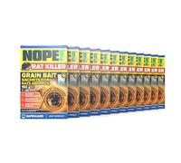 NOPE! Rat Killer Grain Bait 12 x 150g | Super Strength Poison Sachets | Single Feed Premium Oat Grain Bait | Quick-Acting Rodent Control and Mouse Killer | Works Outdoors in All Weather