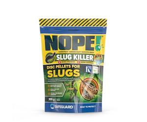 NOPE! Slug Killer Pellets for Gardens 500 m2 Coverage | Max-Strength, Rainfast & Mould-Resistant | 300g | Save Veg, Fruits & Plants | Approved for Organic Gardens