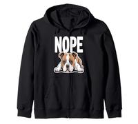 Nope Staffordshire Bull Terrier Funny Lazy Zip Hoodie