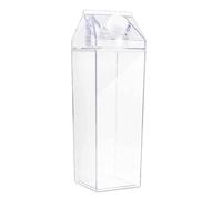 NOPEILVI- Clear Milk Bottle, 1000ml Plastic Clear Water Bottle Leak-Proof Milk Carton Water Bottle For Outdoor Sports Travel Camping Home Supplies.