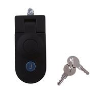 NOPEILVI Compression Boat Door Lock Lever Lock Compression Lock For Horsebox Trailers Locker Doors Tack Box Cabinet Toolbox - Black Push Button Latch, Box Latch, Boat Door Lock Latch, Compression