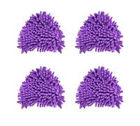 NOPEILVI Multi-Purpose Triangular Mop Heads Mini Brush Head Replacement Rotatable Adjustable Home Wall Ceiling Floor Cleaning, 16 * 16CM Purple Mini Mop, Mop Heads Replacement, Triangular Mop,