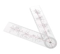 NOPEILVI Plastic Goniometer 360 Degree Angle Ruler Protractor Tool for Body Joint Measuring 15cm Goniometer Physiotherapy Body Angle Ruler,360 Degree Goniometer,Spinal Angle Protractor,Body