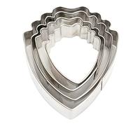 NOPEILVI Rose Peony Petal Cutter Set, 4pcs Stainless Steel Heart Flower Cake Mold, Wedding, Birthday Cake Decorating