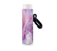 Nopersonality Lip Balm Sleeve Pouch Portable Purple Marble Lipstick Holder Cute Elastic Clip-on Makeup Travel Accessories Great Gift for Women