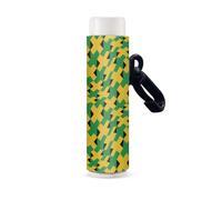 Nopersonality Lipstick Holder Keychains Clip-on Jamaica Flag Print Lipstick Sleeve Pouch Lipstick Holder Keychain