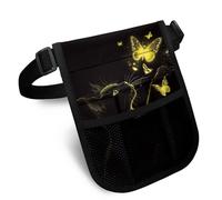 Nopersonality Nurse Waist Pouch Fanny Pack for Nurses, Nurse Storage Bag Pro Pack Organizer with Adjustable Strap Apron Pocket for EMT, CNA, NP, PA, Nurse Kit - Cat Butterfly