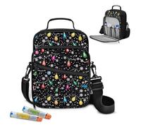 Nopersonality Portable Diabetic Supplies Travel Case Insulin Pen Carrying Case Christmas Light Snowflakes Diabetes Medication Organizer Bags with Adjustable Shoulder Strap