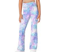 Nopersonality Scrawl Girl's Flare Leggings Elastic Waist Flare Bell Bottom Pants Fashion Cross High Waisted Yoga Pants Soft Bell Bottoms