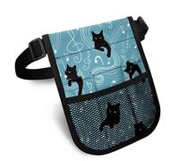 Nopersonality Waist Bag Pouch Nurse Pro Pack Organizer Fanny Pack Medical Tool Belt Storage for Stethoscopes, Bandage Scissors and Other Emergency Supplies, Cat Musical Notes