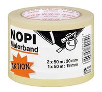 Nopi-Crepe 3 Crepe 2 x 50:30 mm, 1 x 50 m:19 mm Painter's Tape Masking Tape