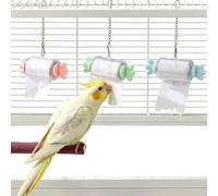 Nopikku 3-Pack Bird Paper Roller Toy, Interactive Candy-Shaped Cage Shredding Fun (Full Toy Set - 3 Candy Rollers)
