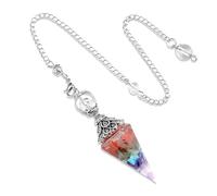 NOPKESV 1 Piece Pendulum Gemstone Chakra Fortune Telling Pendulum Healing Stones Radiesthesia Pendulum Pendulum for Divination of Radiesthesia