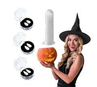 NOPKESV Vampire Fangs 3 Pairs (3 Sizes) + 1 Piece Sticker, Vampire Teeth for Kids and Adults, Canines, Party Cosplay Halloween Accessories and Decorations, Werewolf