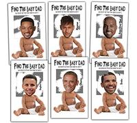 Nopoben Baby Shower Games - Find the Baby Dad Scratch Off Celebrity Cards, Baby Shower Party Games Supplies - 36 Cards(BA02-heiR)