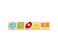 noppenpuzzels - Classic World Houten Noppenpuzzel Vormen, 5st. (1 TOYS)