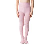 NOQ Children Thin Tights with Beautiful Print Girls Patterned Pantyhose 40 DEN School Dance Ceremony Casual, Pineapple Cotton Candy 8-9 years (140-146)