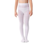 NOQ Children Thin Tights with Beautiful Print Girls Patterned Pantyhose 40 DEN School Dance Ceremony Casual, Suzi 3 Hearts Bianco 2-3 years (92-98)