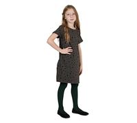 NOQ Girls Thick Pantyhose Corina Plain 120 DEN Warm Footed Leggings Kid Nursery Ballet Dance Class Opaque Tights, Eden Green 9/10 years