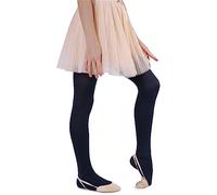 NOQ Kids Girls Microfiber Tights 60 DEN Soft Warm Comfortable Opaque for Toddlers Tights Casual Celebrations Ballet School One Pair Mary, Cosmo Blue 134-140