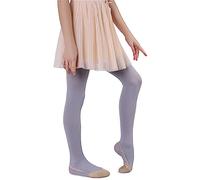 NOQ Kids Girls Microfiber Tights 60 DEN Soft Warm Comfortable Opaque for Toddlers Tights Casual Celebrations Ballet School One Pair Mary, Silver 146-152