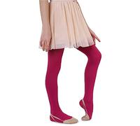 NOQ Kids Girls Microfiber Tights 60 DEN Soft Warm Comfortable Opaque for Toddlers Tights Casual Celebrations Ballet School One Pair Mary, Fuchsia 152-158