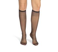 NOQ Women Socks Knee-Highs Plain 15 DEN Casual Style Pressure-Free Semi-Matte Transparent Ladies Knee Socks with Comfort Top Two Pairs One Size, Iron