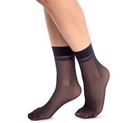 NOQ Womens Fashionable Patterned Socks Fancy Stockings Sheer Pop Free Size, Lux Nero/Graphite