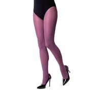 NOQ Womens Plain Tights 40 Denier Casual Colour Pantyhose Sensual Footed Stockings Semi-sheer Mireille, Prugna S