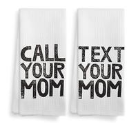 NOQL Funny Call Your Mom Text Your Mom College Dorm Room Bath Towels Sets of 2,Graduation Gifts Freshman Gifts Absorbent Drying Cloth Hand Towels Tea Towels for Bathroom Kitchen,16×24 inches