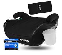 Noqqs® Premium Replacement Cover for Booster Seat with Belt Pads, Washable at 30°C, Black