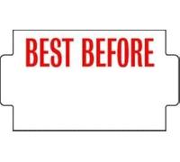 NOR 25x14mm Best Before White Ptd Red Freezer Labels (15k) for NOR 3/9 B Price Gun