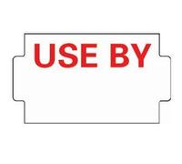 NOR 25x14mm USE by White Ptd Red Freezer Labels (15k) for NOR 3/9 B Price Gun