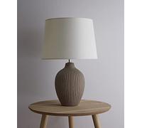 Nora 51cm Brown Ceramic Table Lamp with Cream Shade