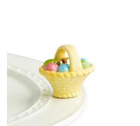 Nora Fleming A Tisket, A Tasket (Basket with Eggs) A214 - Hand-Painted Ceramic Holiday Décor - Spring Minis for The Home and Office