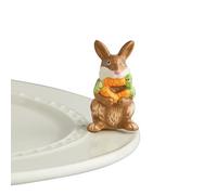 Nora Fleming Funny Bunny (Brown Bunny) A226 - Hand-Painted Ceramic Holiday Décor - Spring Minis for The Home and Office