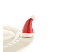 Nora Fleming Santa Stops Here (Santa Hat) - Hand-Painted Ceramic Christmas Decor - Winter Minis for The Home and Office