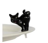 Nora Fleming Scaredy Cat (Black Cat) - Hand-Painted Ceramic Halloween Decor - Fall Minis for The Home and Office - A419
