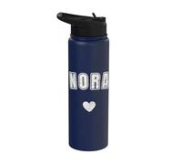 Nora Name Cute Heart Retro Love Nora Stainless Steel Insulated Water Bottle