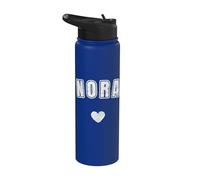 Nora Name Cute Heart Retro Love Nora Stainless Steel Insulated Water Bottle