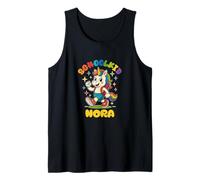 Nora schoolkid Rainbow Unicorn Design Personalized Tank Top